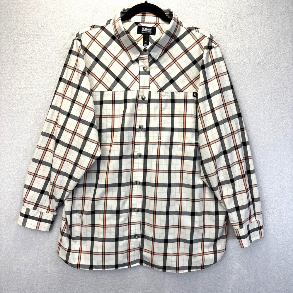 Alaskan Hardgear Duluth Plaid Button-Up Shirt Womens 2X Outdoor Long Sleeve‎